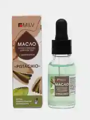 Укрепляющее масло для ногтей со смолой мастикового дерева и шиммером PISTACHIO. 15 мл
