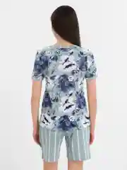 Мятный комплект женский c шортами Хлопок 100% Onstyle