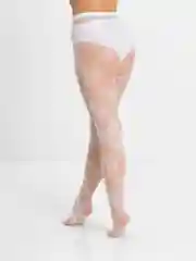 Бежевый меланж колготки женские