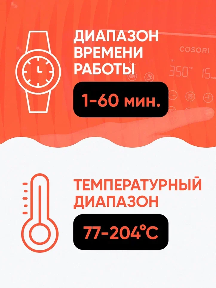 Аэрогриль Cosori Smart Air Fryer CS158-AF 5,5л Черный