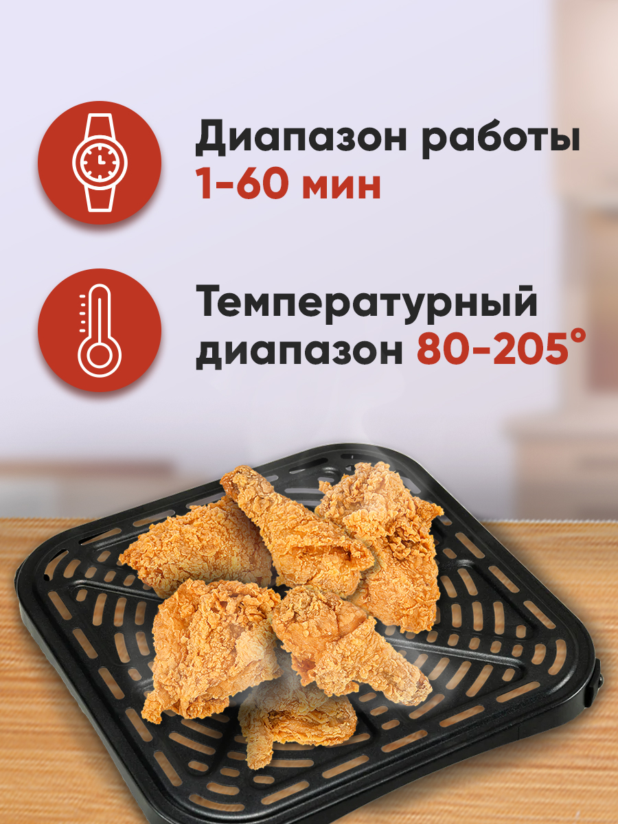 Аэрогриль Cosori Dual Blaze Smart Air Fryer 6,4л CAF-P583S-KEU купить по  цене 24990 ₽ в интернет-магазине KazanExpress