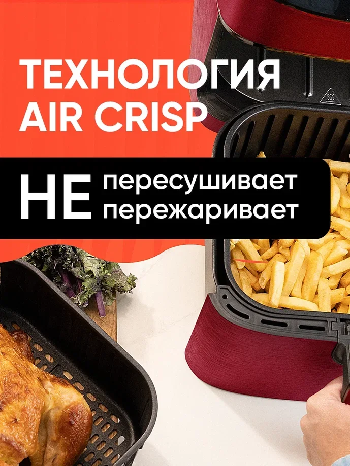 Аэрогриль Cosori Air Fryer CP158-AF 5,5л Красный