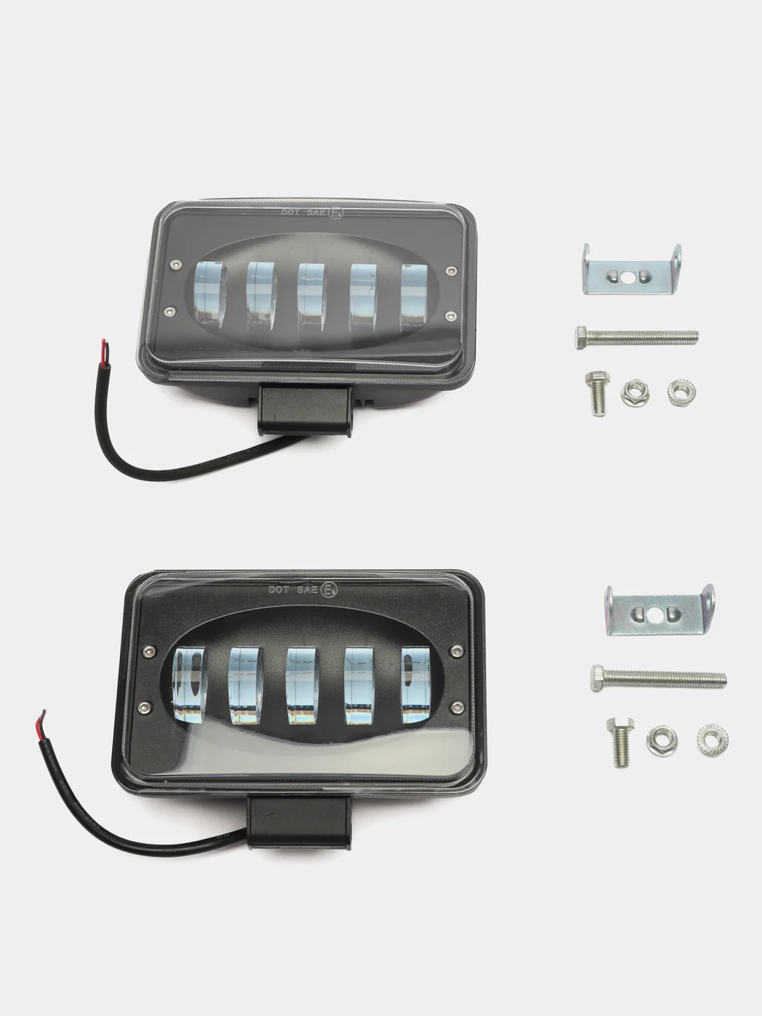 Фара противотуманная светодиодная LED 5 линз 12-24V 24W металлический корпус 170*110*65мм