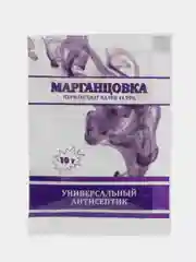Марганцовка, перманганат калия 44,5%, 10 г/Семена/Растения/Огород и сад