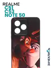 Бронзовый чехол с рисунком на Realme C51, C53 и Realme Note 50 (Реалми Ц51, Ц53 и Реалми Нот 50)