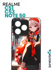 Бронзовый чехол с рисунком на Realme C51, C53 и Realme Note 50 (Реалми Ц51, Ц53 и Реалми Нот 50)