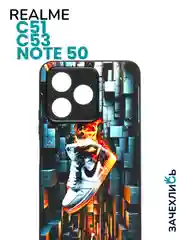 Бронзовый чехол с рисунком на Realme C51, C53 и Realme Note 50 (Реалми Ц51, Ц53 и Реалми Нот 50)
