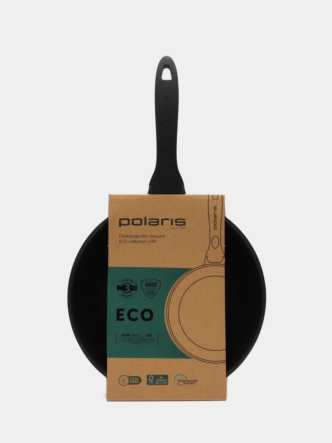 Сковорода Polaris ECO collection-26F без крышки 26 см Фиолетовый