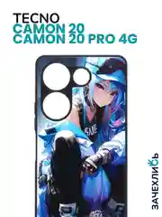 Аметистовый чехол на Tecno Camon 20 и Tecno Camon 20 Pro 4G (Текно Камон 20, Камон 20 Про), с рисунком