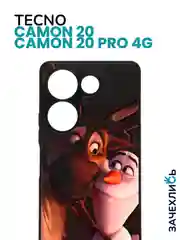 Аметистовый чехол на Tecno Camon 20 и Tecno Camon 20 Pro 4G (Текно Камон 20, Камон 20 Про), с рисунком