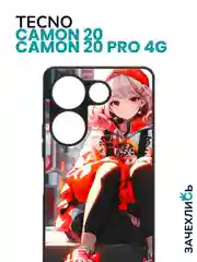 Аметистовый чехол на Tecno Camon 20 и Tecno Camon 20 Pro 4G (Текно Камон 20, Камон 20 Про), с рисунком