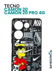 Аметистовый чехол на Tecno Camon 20 и Tecno Camon 20 Pro 4G (Текно Камон 20, Камон 20 Про), с рисунком