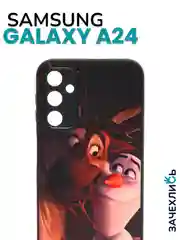 Аметистовый чехол с рисунком на Samsung Galaxy A24 (Самсунг Галакси А24)