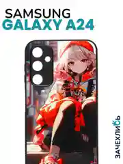 Аметистовый чехол с рисунком на Samsung Galaxy A24 (Самсунг Галакси А24)