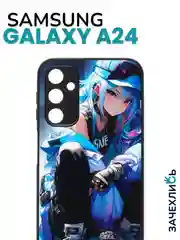 Аметистовый чехол с рисунком на Samsung Galaxy A24 (Самсунг Галакси А24)