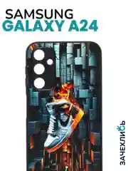 Аметистовый чехол с рисунком на Samsung Galaxy A24 (Самсунг Галакси А24)