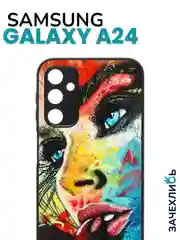 Аметистовый чехол с рисунком на Samsung Galaxy A24 (Самсунг Галакси А24)