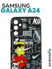 Аметистовый чехол с рисунком на Samsung Galaxy A24 (Самсунг Галакси А24)