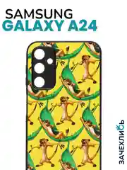 Аметистовый чехол с рисунком на Samsung Galaxy A24 (Самсунг Галакси А24)