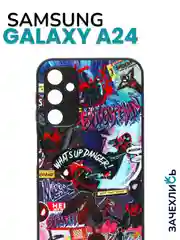 Аметистовый чехол с рисунком на Samsung Galaxy A24 (Самсунг Галакси А24)