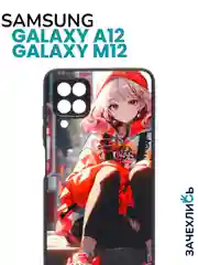 Аметистовый чехол на Samsung Galaxy A12 и Samsung Galaxy M12 (Самсунг Галакси А12 и М12), с рисунком