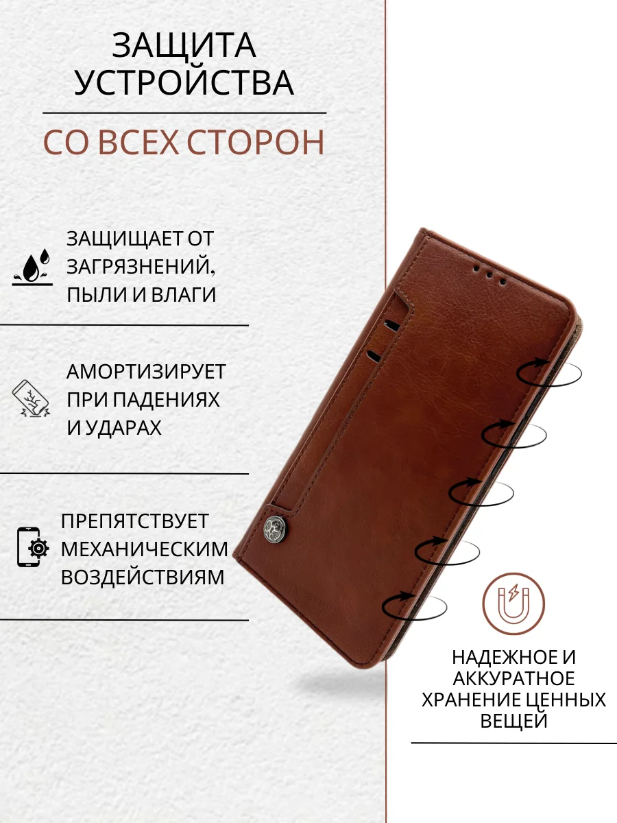 Темно-синий чехол книжка с картхолдером на Tecno Spark 10 Pro (Текно Спарк 10 Про)