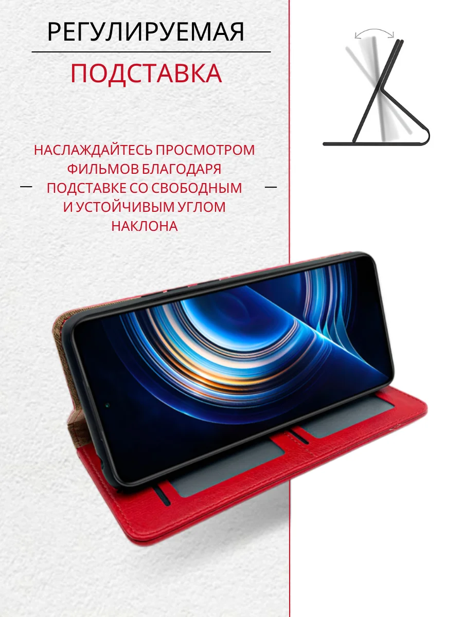 Темно-синий чехол книжка с картхолдером на Tecno Camon 20 и Tecno Camon 20 Pro (Текно Камон 20/20 Про)