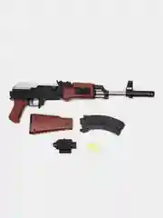 Шоколадный детский игрушечный автомат Калашникова АК-47 с пульками