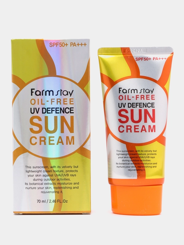 FarmStay Солнцезащитный крем для лица SPF50+ PA+ Oil-Free UV Defence Sun Cream, 70 мл