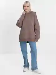 Бежевый толстовка с начесом