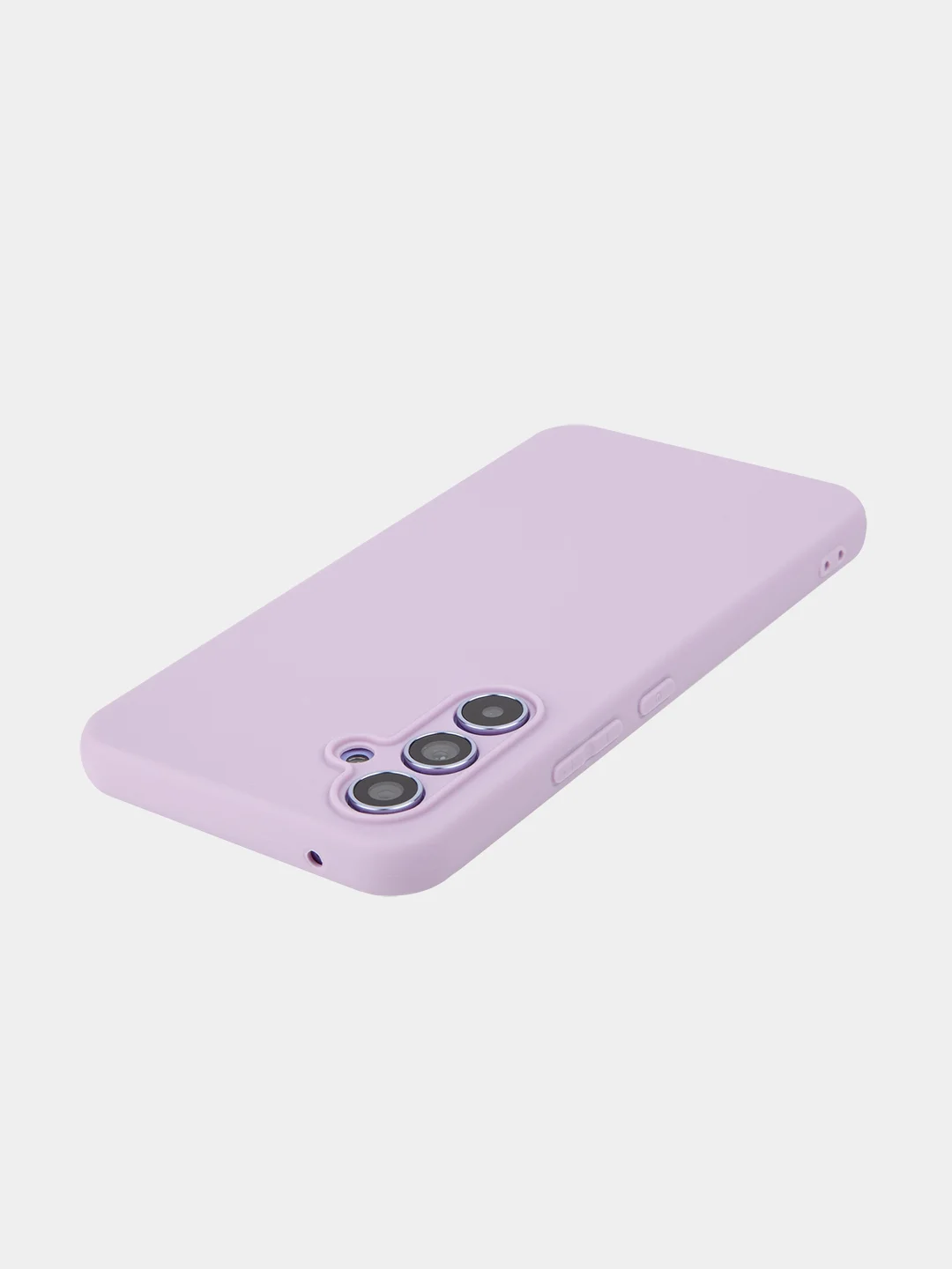 Фиолетовый чехол для Samsung Galaxy A54 силиконовый ROSCO матовый тонкий с бортиком- защитой камер