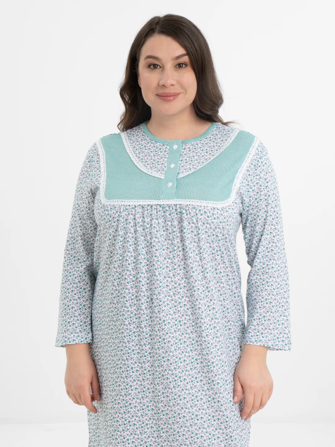 Сорочка ночная женская из хлопка 100% HOME CLOTHES "D&I"