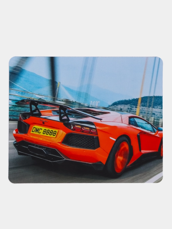 Коврик компьютерный для мышки Car Lamborghini 20х24см, тканевая прорезиненная основа