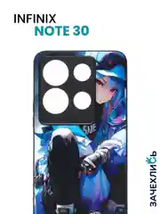 Разноцветный чехол с рисунком на Infinix Note 30 (Инфиникс Нот 30)