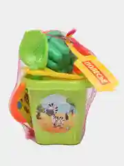 Лесной зеленый набор для песочницы, грабельки, лопатка, ведерко, формочки