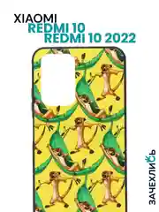 Бронзовый чехол с рисунком на Xiaomi Redmi 10 и Redmi 10 2022 (Сяоми Редми 10 и Редми 10 2022)