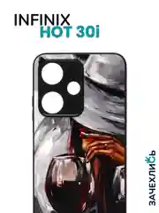 Индиго чехол с рисунком на Infinix Hot 30i (Инфиникс Хот 30i)