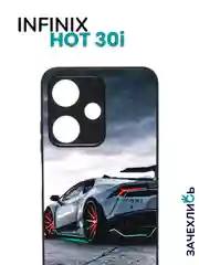 Индиго чехол с рисунком на Infinix Hot 30i (Инфиникс Хот 30i)