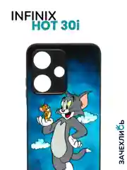 Индиго чехол с рисунком на Infinix Hot 30i (Инфиникс Хот 30i)