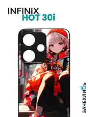 Индиго чехол с рисунком на Infinix Hot 30i (Инфиникс Хот 30i)