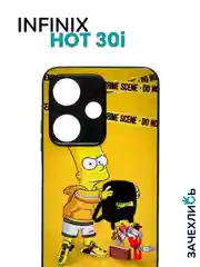 Индиго чехол с рисунком на Infinix Hot 30i (Инфиникс Хот 30i)