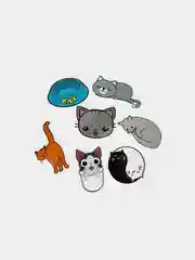 Бирюзовый стикеры мемы "Котики", 50 шт
