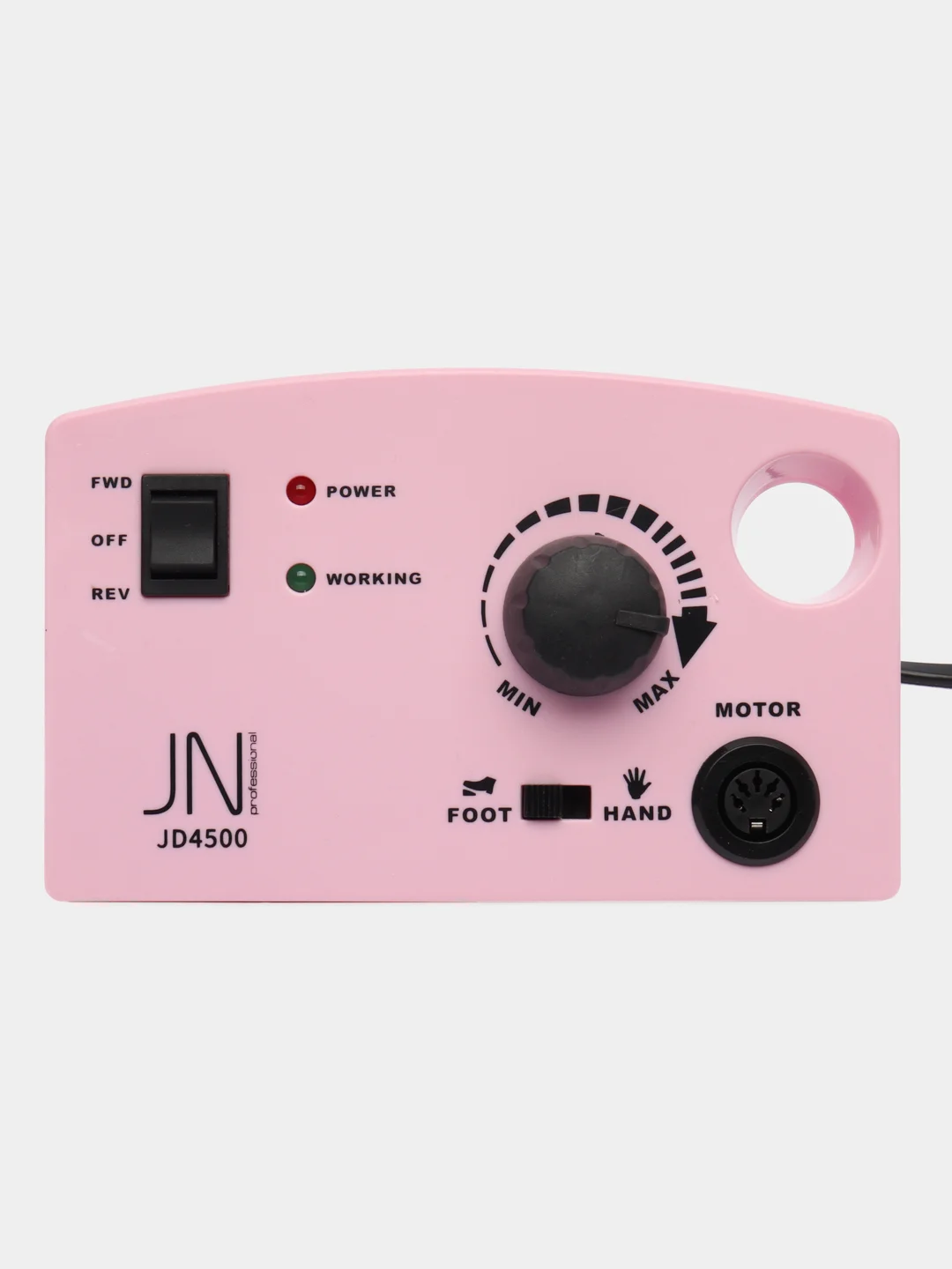 Аппарат для маникюра и педикюра JessNail JD4500, 6 фрез, 30000 об/мин, 35 Вт, розовый
