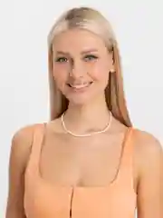 Белый ожерелье-чокер из искусственного жемчуга
