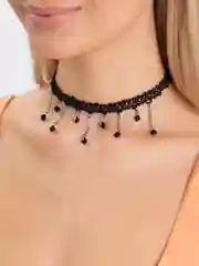 Черный чокер колье
