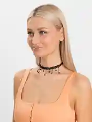 Черный чокер колье