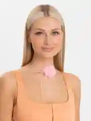 Конфетный чокер на шею с цветком, украшение на шею роза