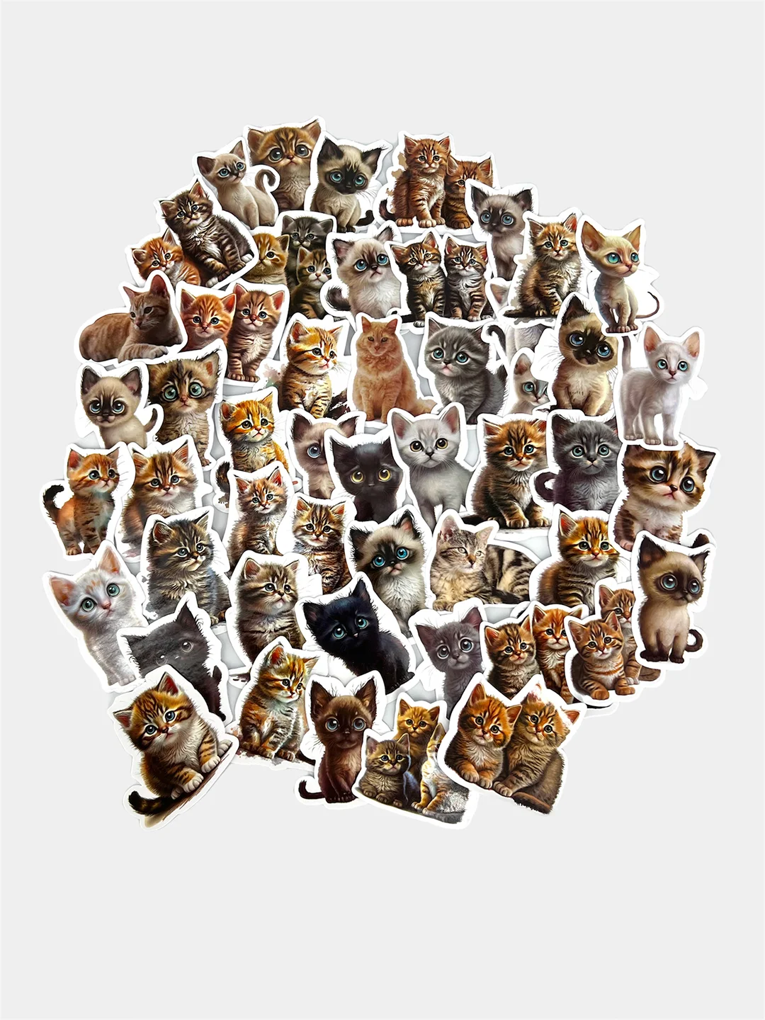 Вишнёвый стикеры мемы "Котики", 50 шт