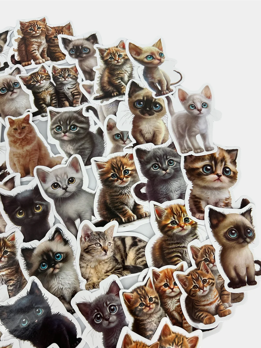 Вишнёвый стикеры мемы "Котики", 50 шт