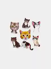 Бежевый меланж стикеры мемы "Котики", 50 шт